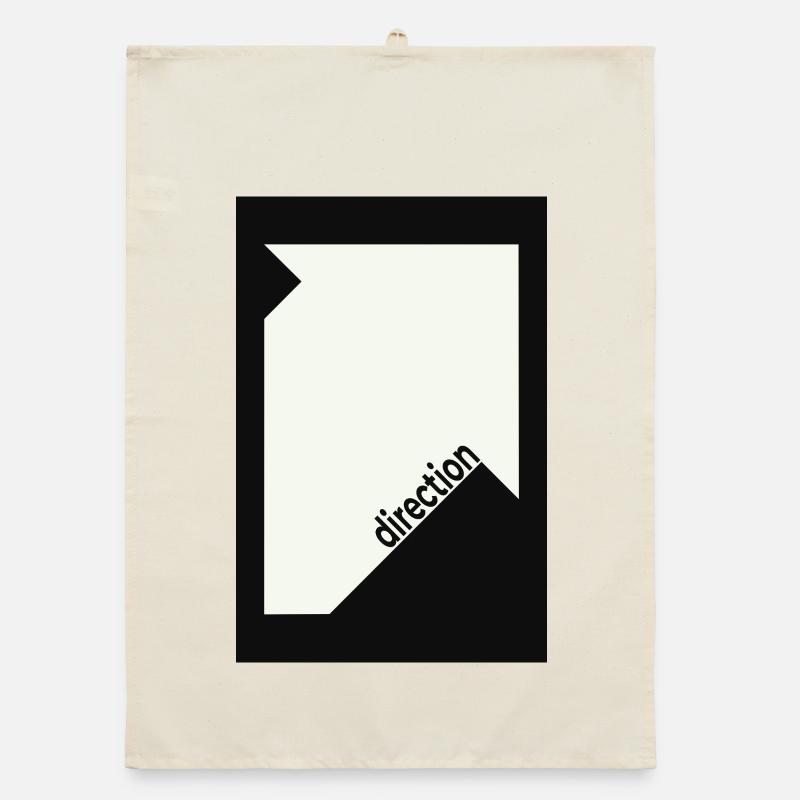 Direction Poster Black – Minimal Statement Organic dish towel
