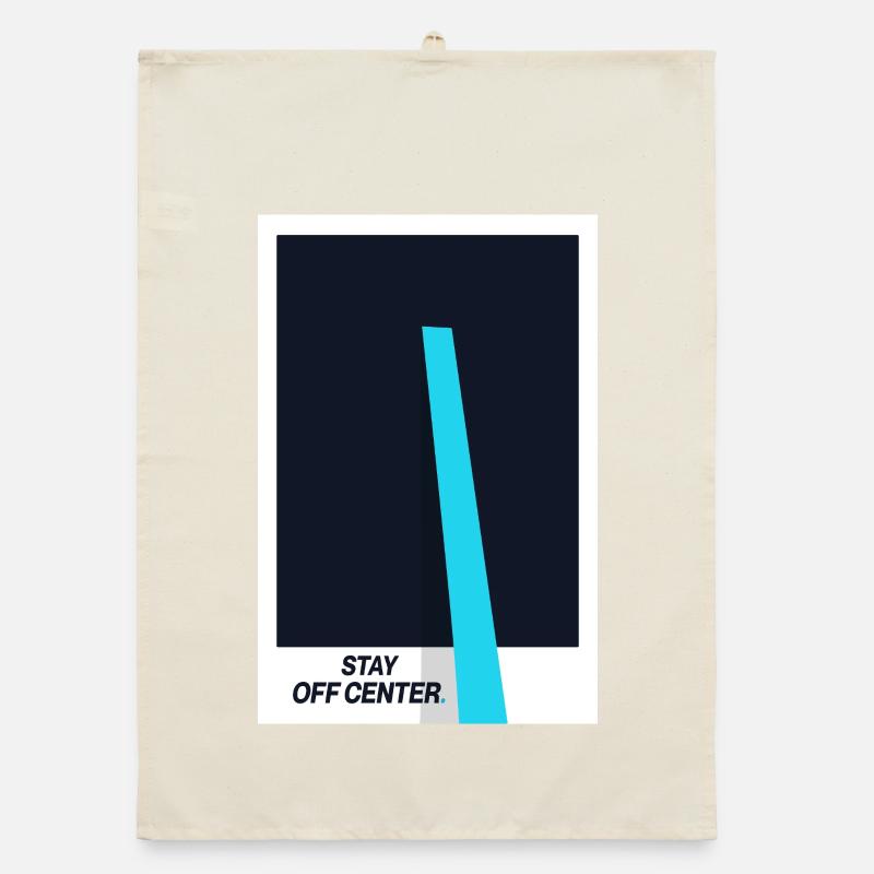 Reste hors du centre. Déclaration de conception moderne Torchon bio