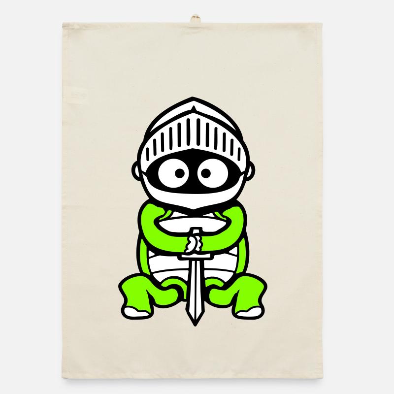 Turtle Knight Sword Fighter Armor Helmet Organic dish towel