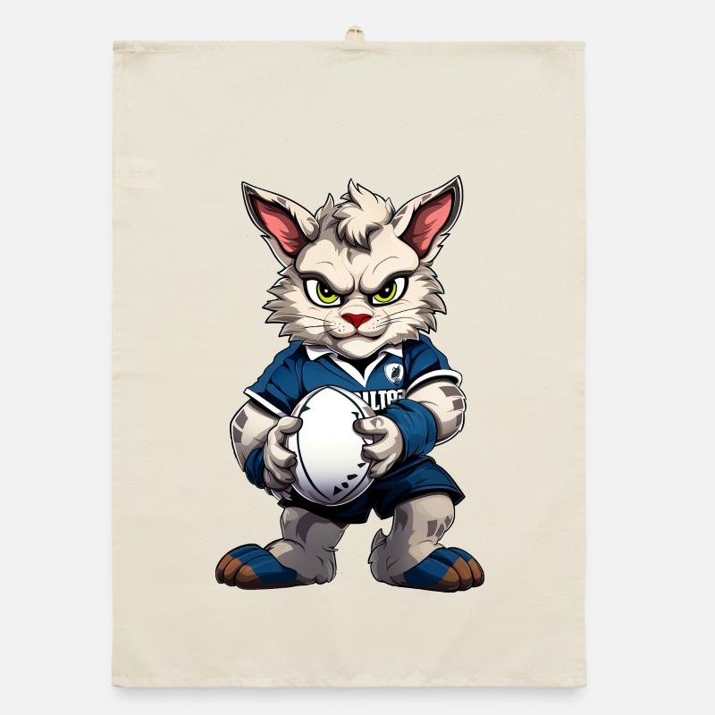 Rugby Cat Organic Geschirrtuch