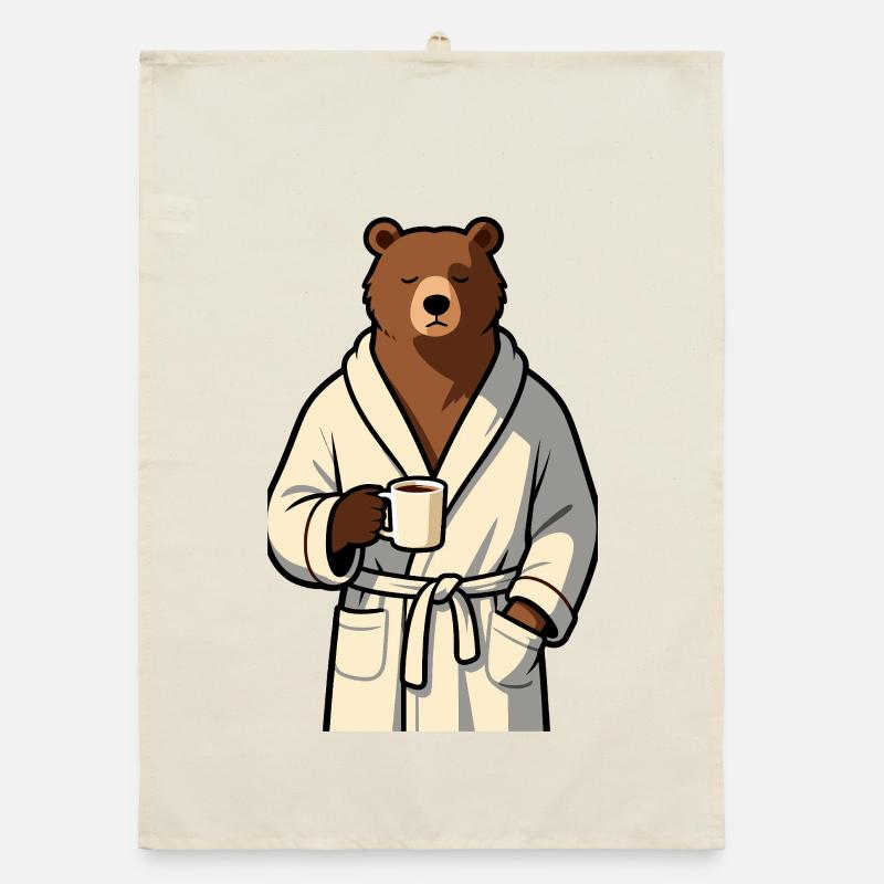 Tired Bear - Coffee Organic dish towel