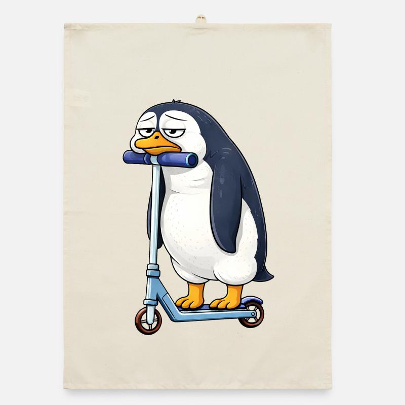 Scooter Penguin mignon Ennui solitaire Torchon bio