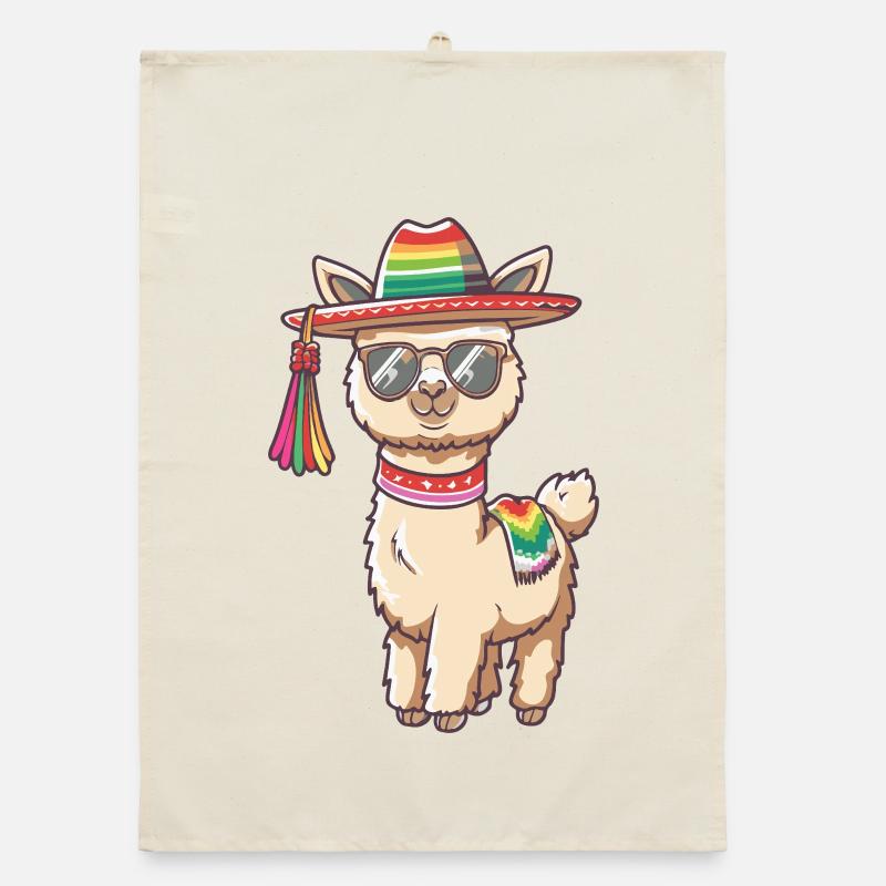 Sombrero drôle d’alpaga lama Torchon bio