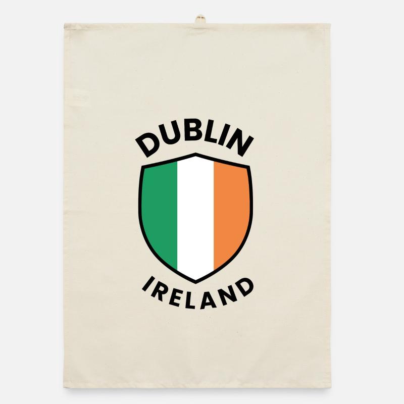 Dublin Shield: Irische Farben Organic Geschirrtuch