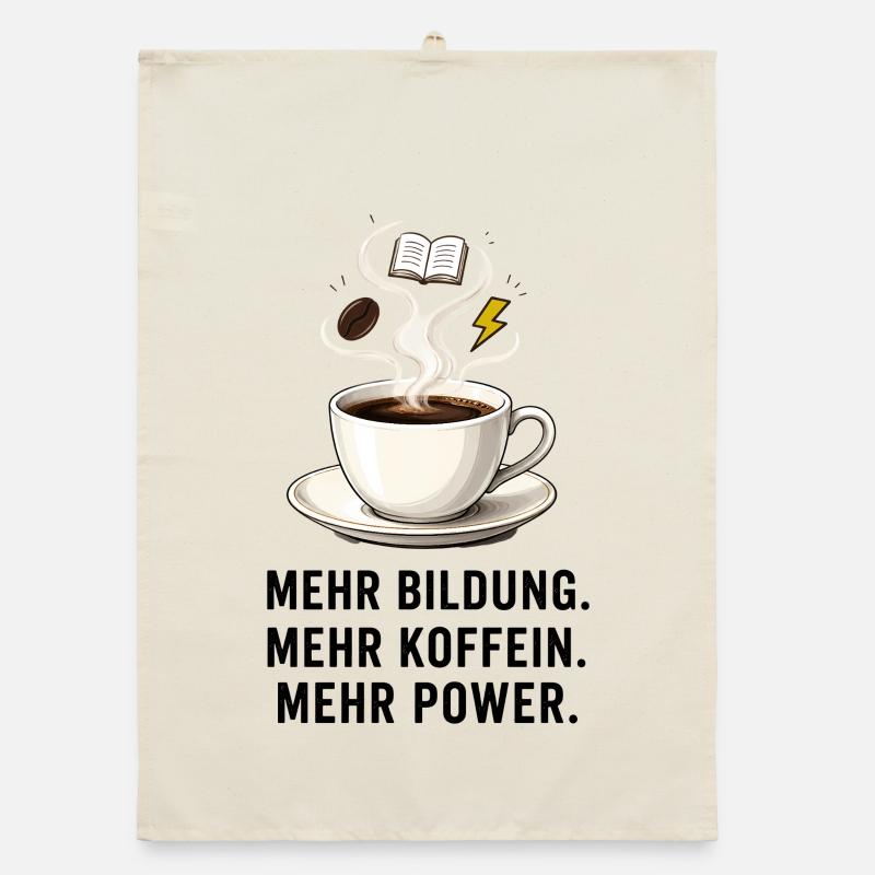 Bildung Kaffee Power Organic Geschirrtuch