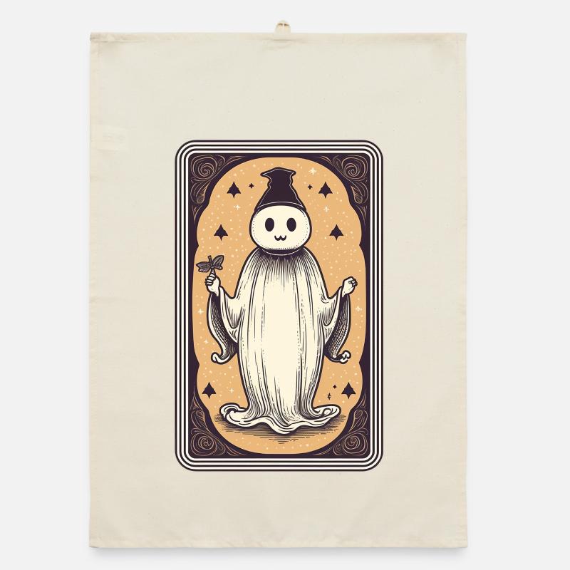 Happy Mind Tarot Card Organic dish towel