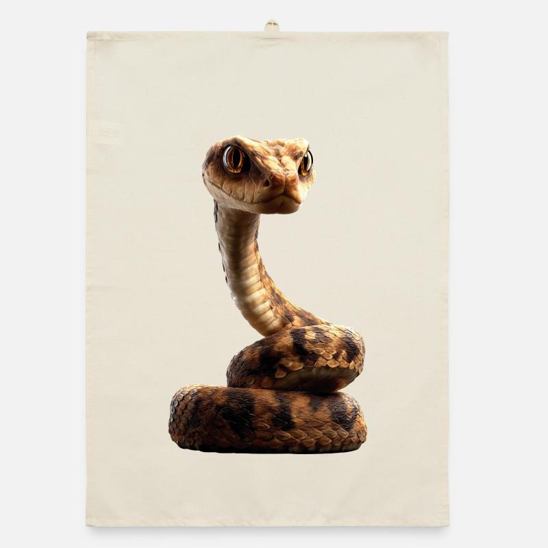 Schlange Python Kobra Klapperschlange Schlangen Organic Geschirrtuch