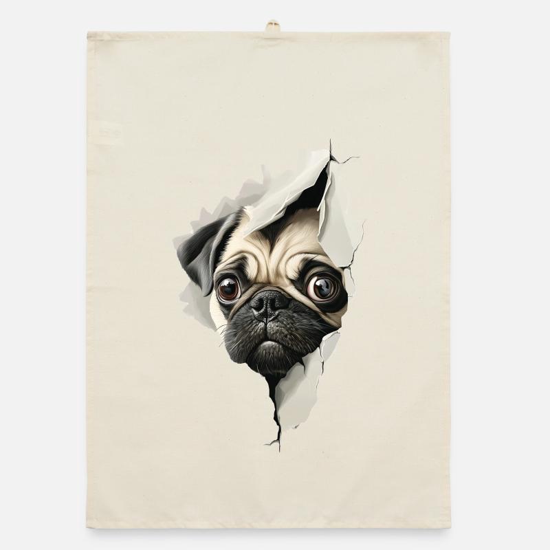 Pug Organic dish towel