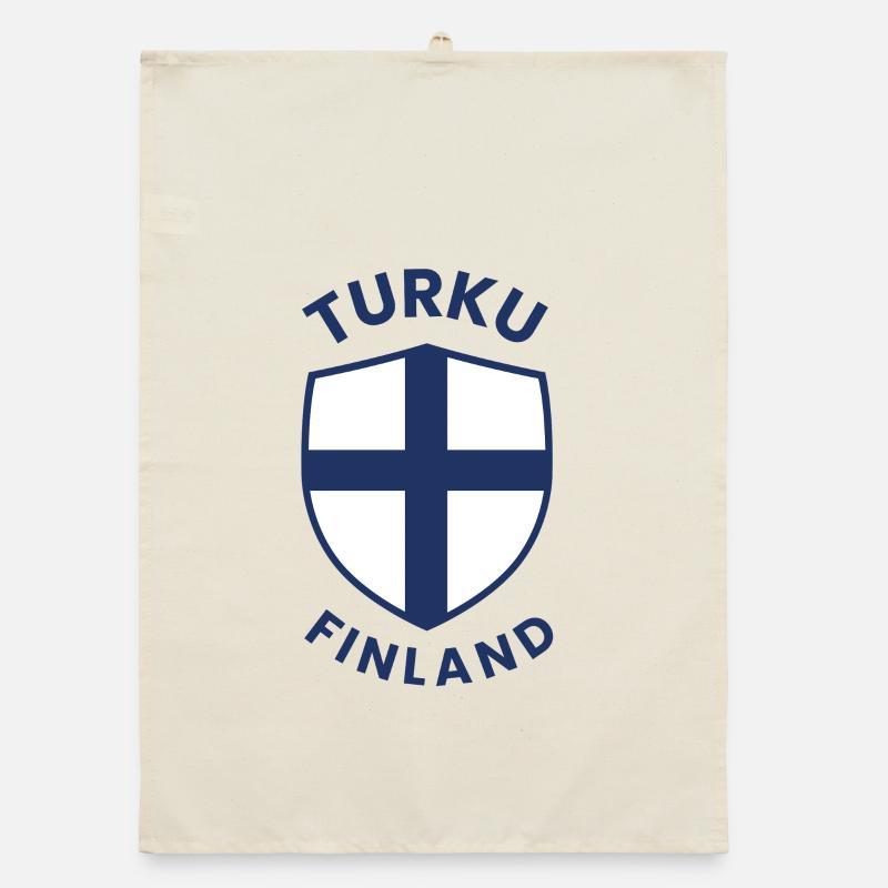 Turku Finland Crest Shield Organic dish towel