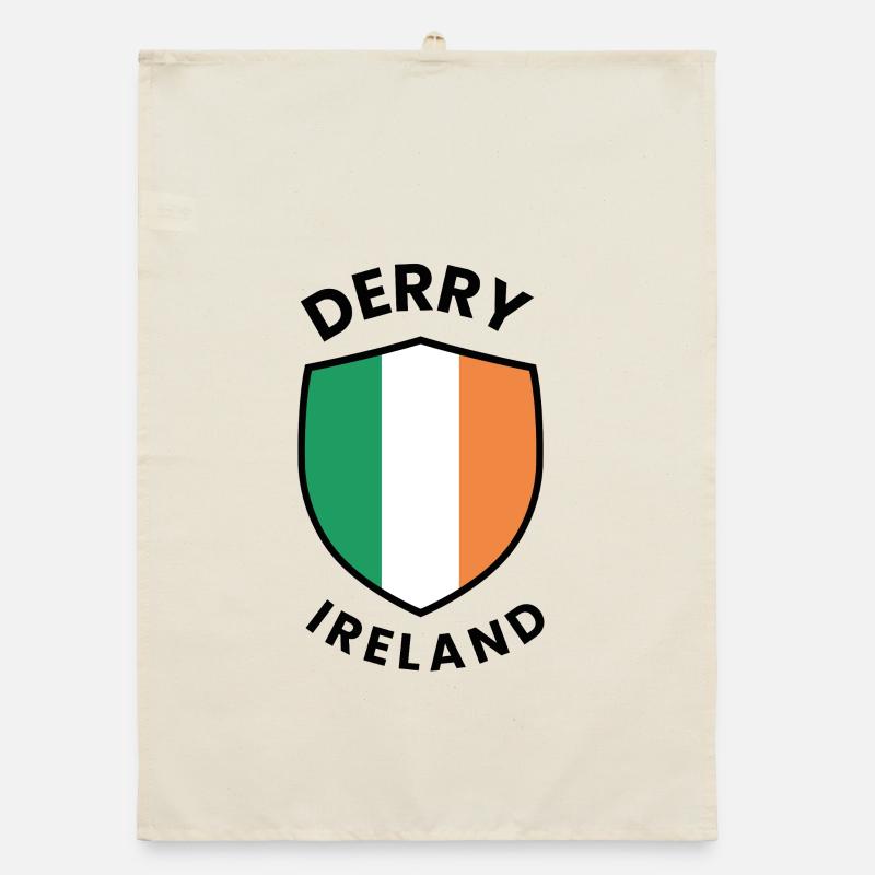 Derry Ireland Shield Design Organic dish towel