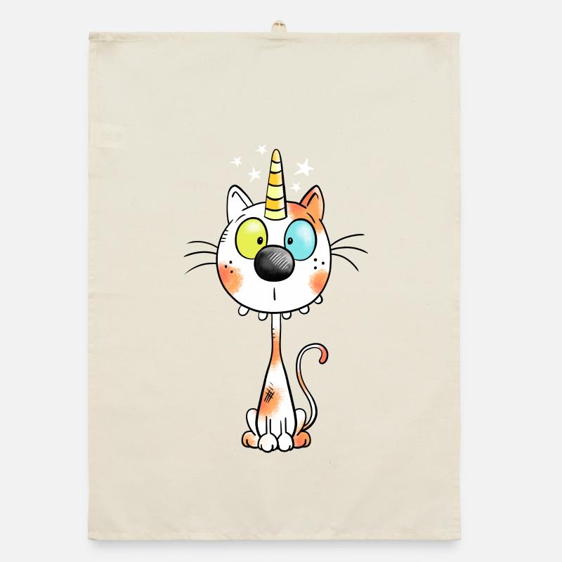 Mignon chat comique Torchon bio