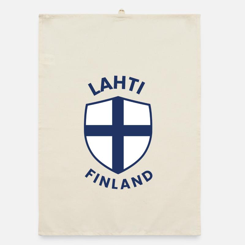 Emblème du Bouclier de Lahti Finlande Torchon bio