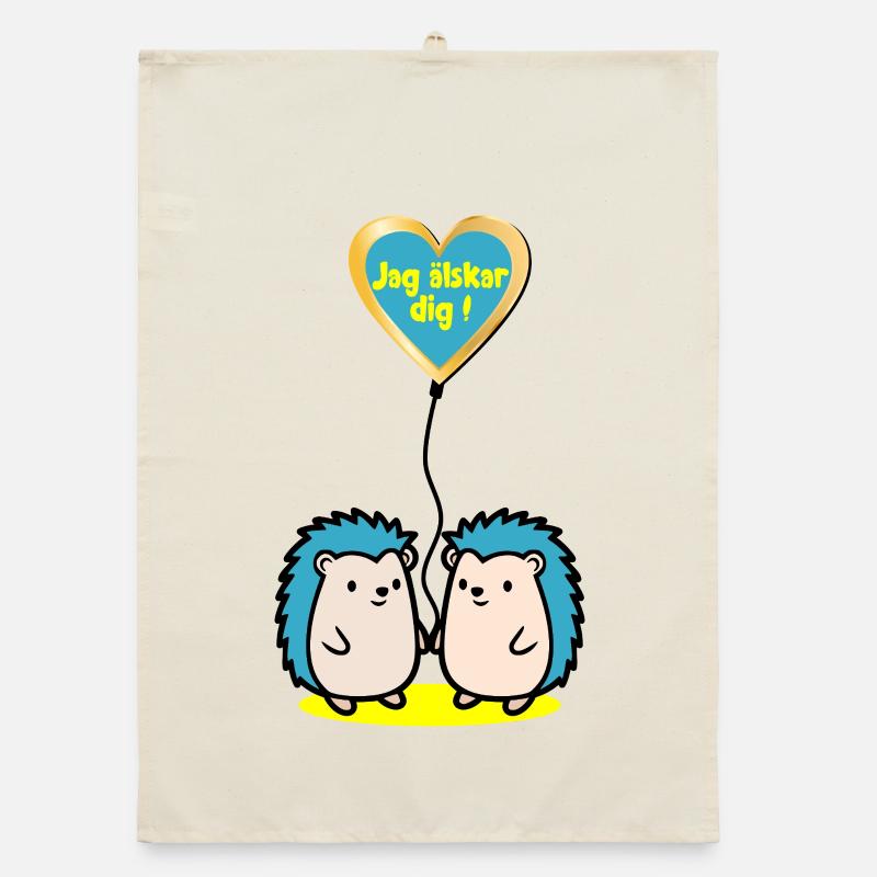 Ich liebe dich Organic Geschirrtuch