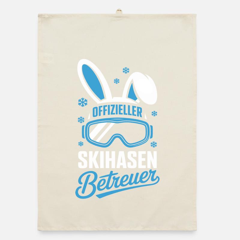 Official Ski Bunny Supervisor Organic dish towel