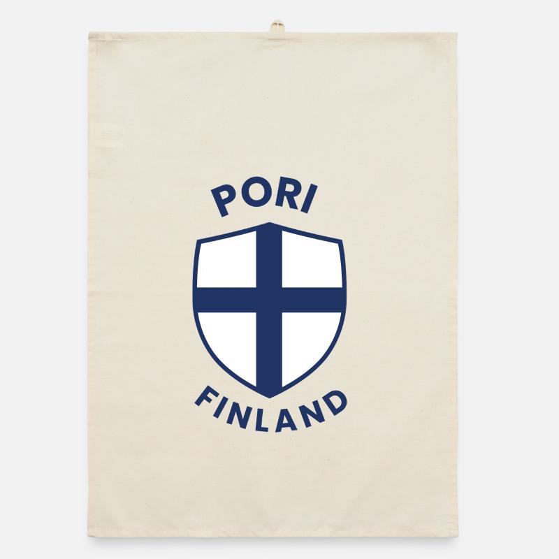 Pori Finland Shield Crest Organic dish towel