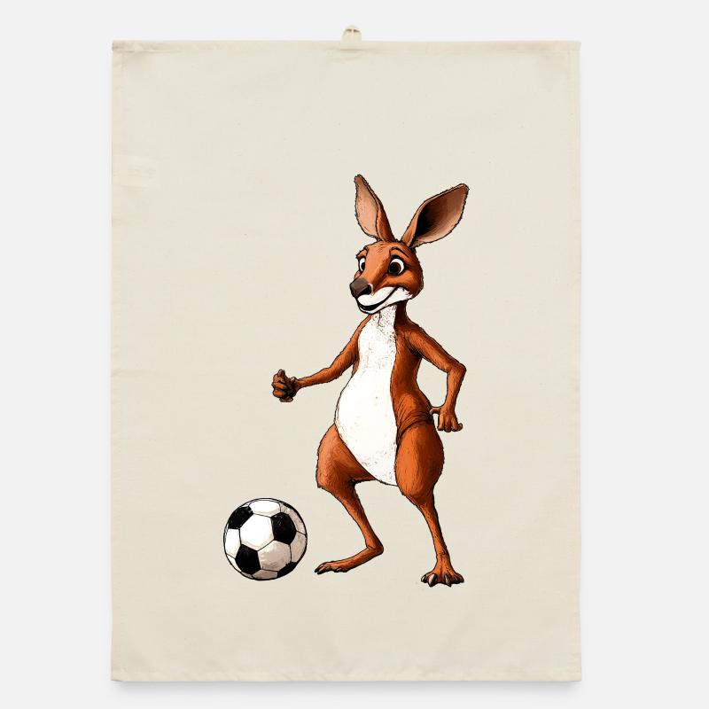 Fussball Känguru Organic Geschirrtuch