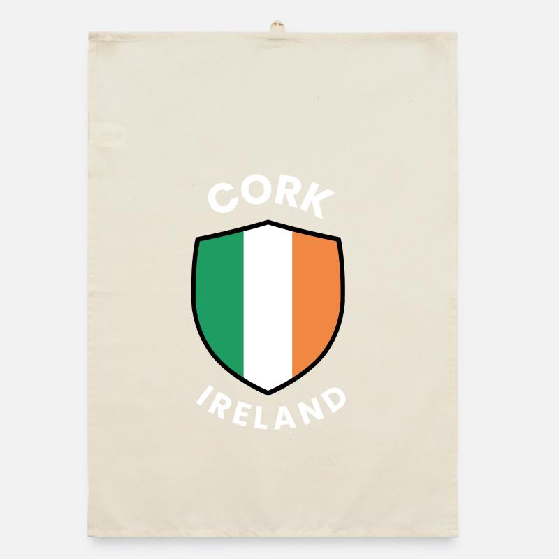 Cork Ireland Shield Crest Organic dish towel