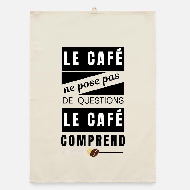 Design Minimaliste - Le Café Comprend Torchon bio