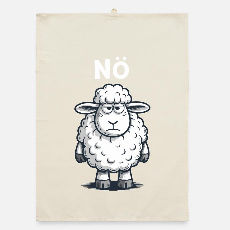 Basse-Autriche – Grumpy Sheep Humour Design Torchon bio