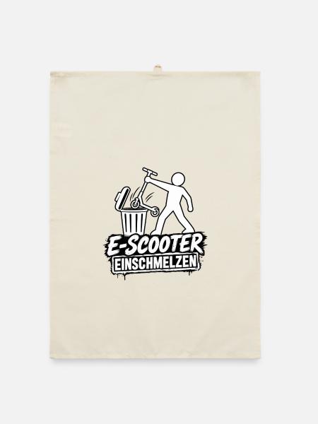 E-Scooter einschmelzen - Organic Geschirrtuch - Natur - Vorne