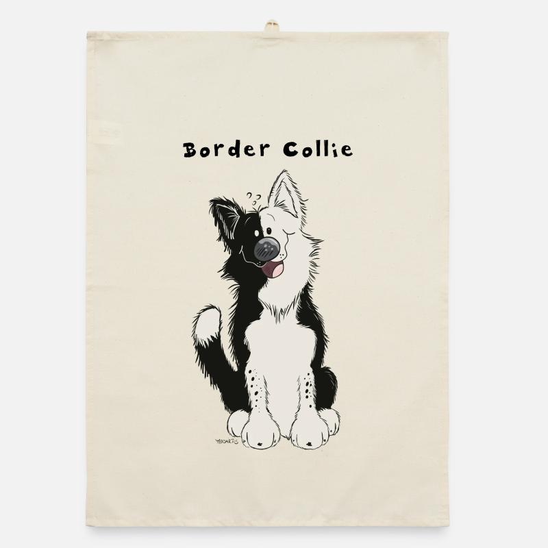 Border Collie comique Torchon bio