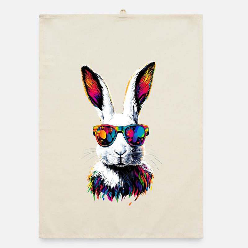 Mountain Rabbit Arctic Hare Albino Rabbit White Rabbit Organic dish towel
