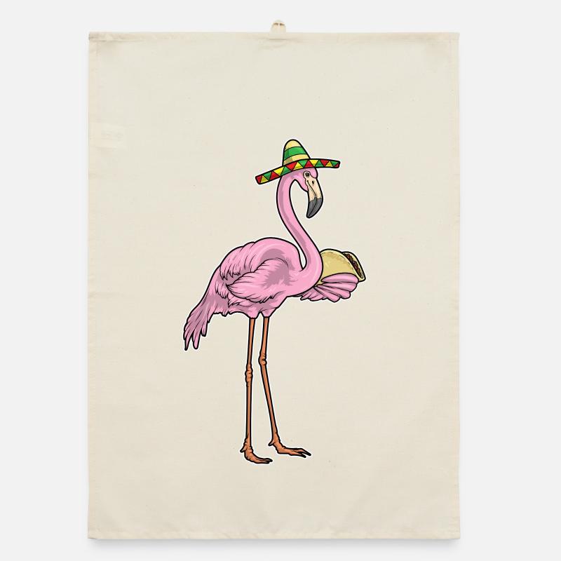 Flamingo Taco Organic Geschirrtuch