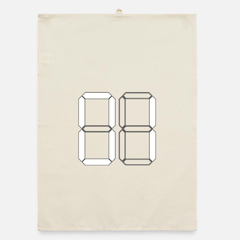 NUMBER 01 Zero One Gift Digital Organic dish towel
