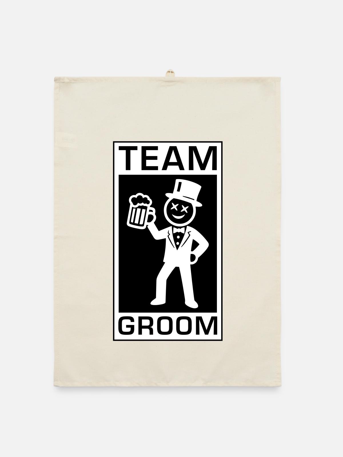 L’équipe Groom Bräutigam - Torchon bio - nature - Devant