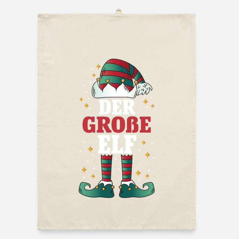 Christmas The Big Elf Organic dish towel