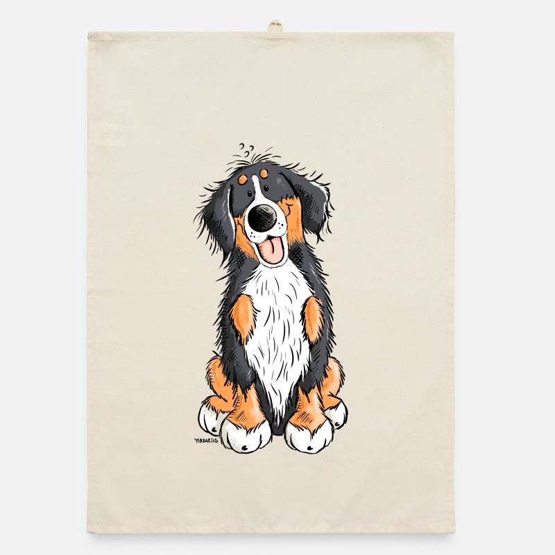 Bernese Mountain Dog Organic dish towel