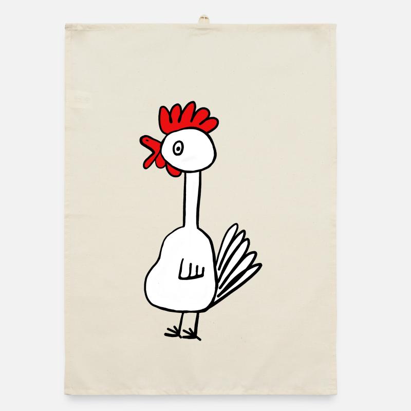 Minimalist Chicken Kids Organic dish towel