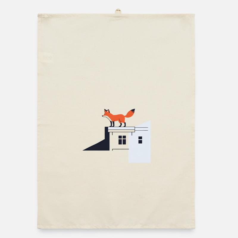 Fox Roost on Rooftop Organic dish towel