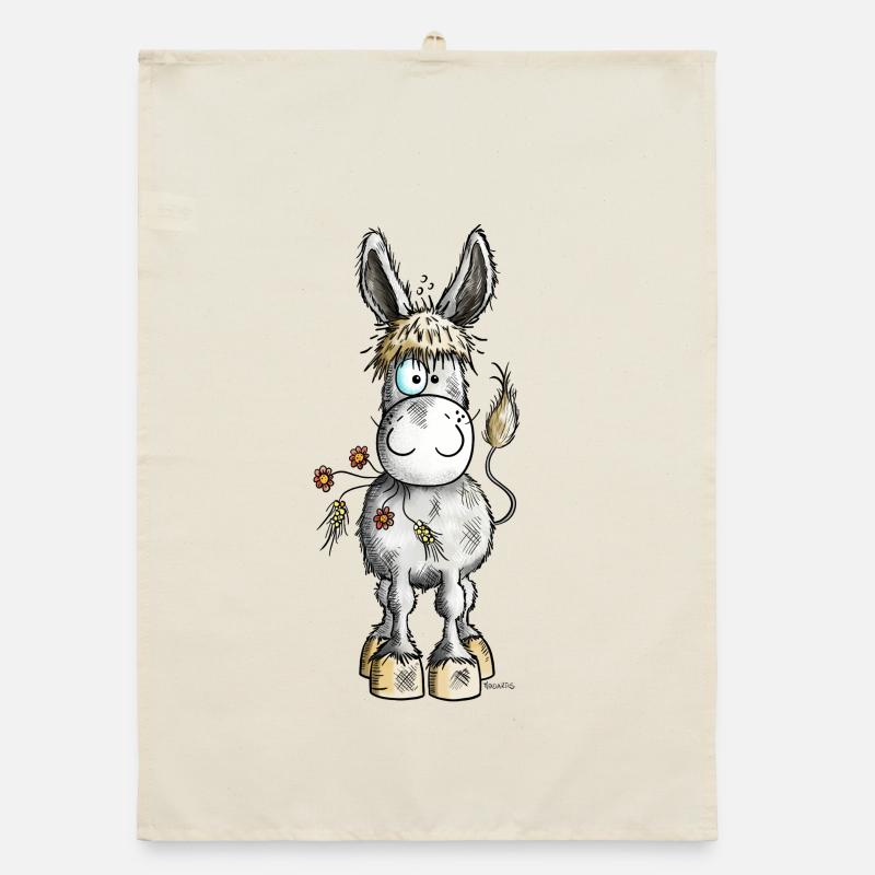 Cute Donkey Organic dish towel