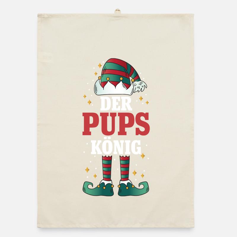 Christmas The Pfart King Elf Organic dish towel