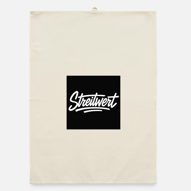 Disputed Script Logo Black - Organic dish towel - nature