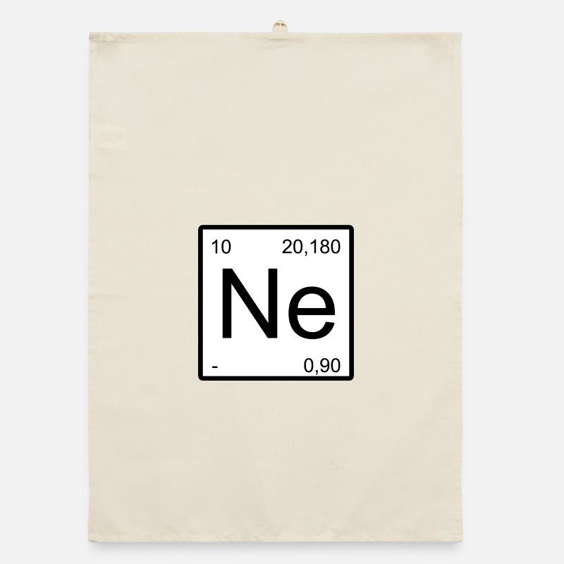 Neon Element Typography Organic dish towel
