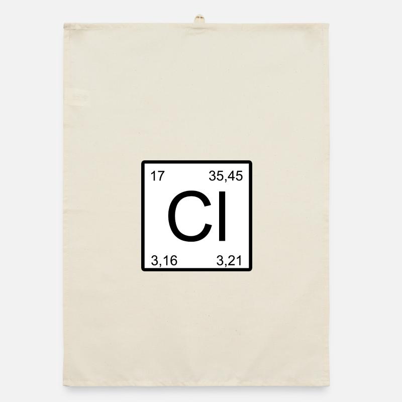 Chlorine Square Element Design Organic dish towel