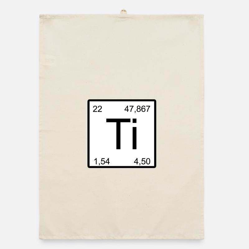 Titanium Elementsymbol Minimal Tile Organic Geschirrtuch