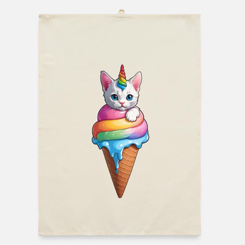 Chaton licorne Torchon bio