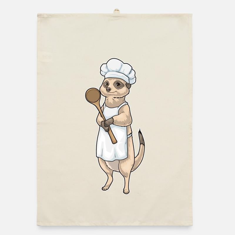 Cuisson à la cuillère de cuisine de suricates Torchon bio