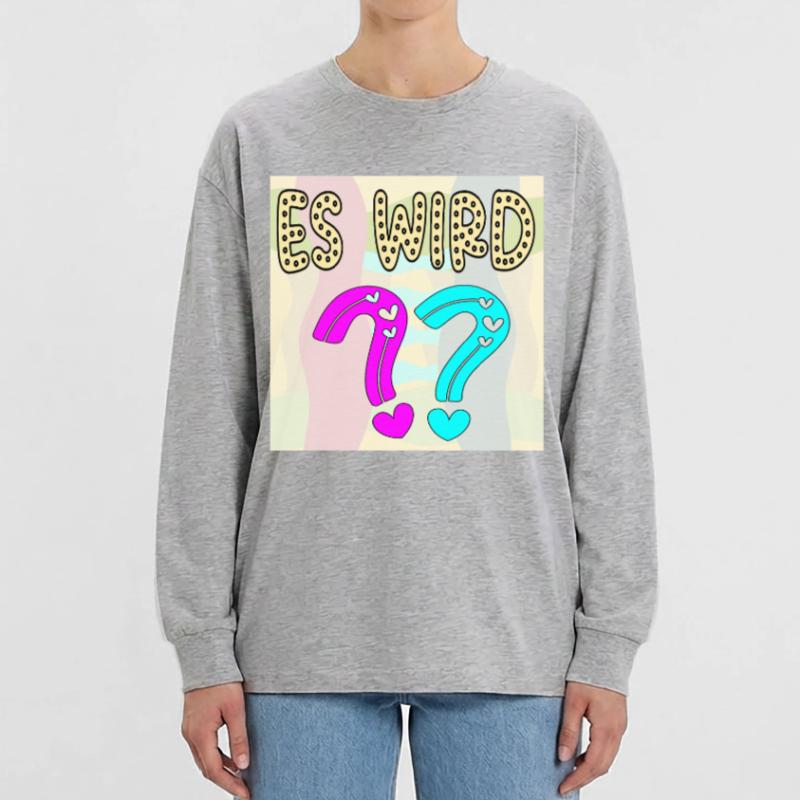 BABYSPRÜCHE - ES WIRD EIN MÄDCHEN ODER JUNGE FRAGE Oversized Langarmshirt 