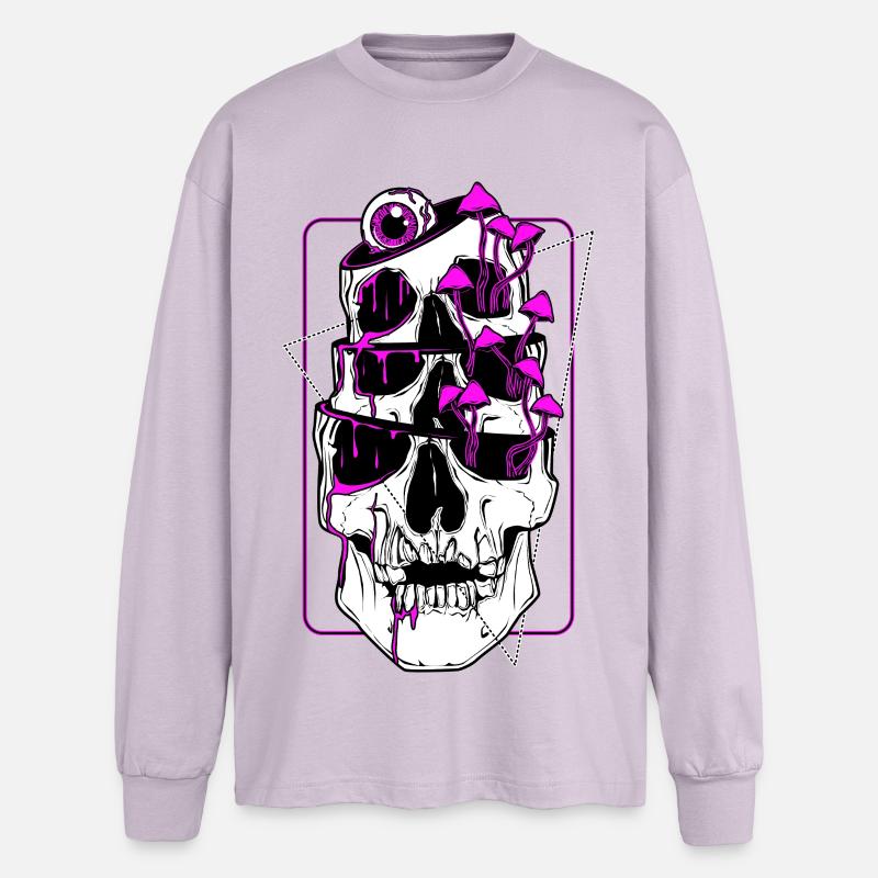 False Awakenig Loop - Oversized Long Sleeve T-Shirt - dusty purple