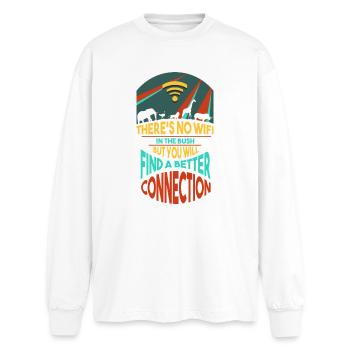 Safari Afrique Serengeti faune et savane animaux - T-shirt manches longues oversize - blanc - Devant - AI Model Male 185 light (185cm)