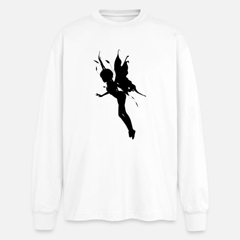 Kleine Fee - Oversized Langarmshirt  - Weiß