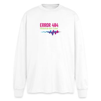 Erreur 404 Motivation non trouvée - T-shirt manches longues oversize - blanc - Devant - AI Model Male 185 light (185cm)