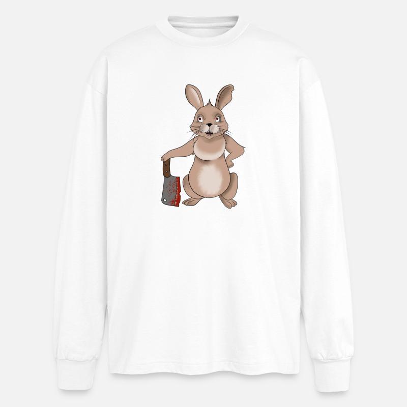KillerHase - Oversized Langarmshirt  - Weiß