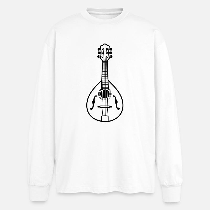 mandolin - Oversized Long Sleeve T-Shirt - white