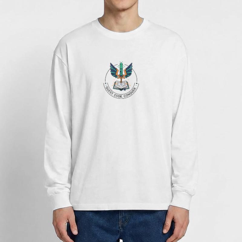 Quest. Code. Conquer Emblem Oversized Langarmshirt 
