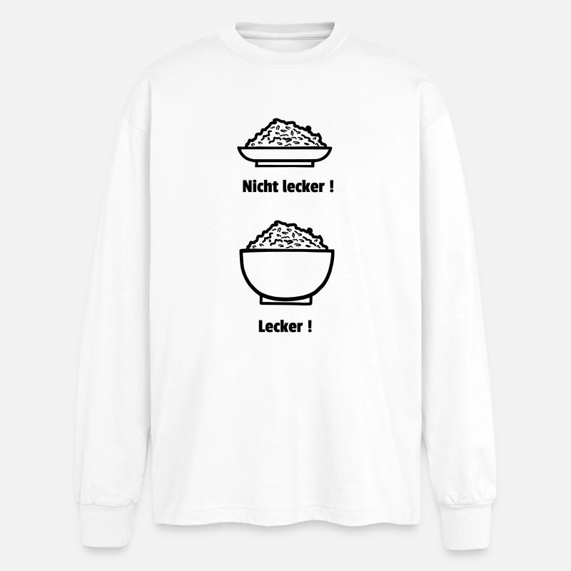 Leckere Bowl - Oversized Langarmshirt  - Weiß